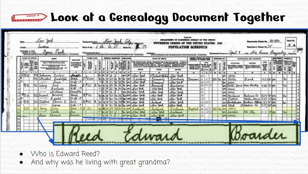 A deep dive into April Earle's family genealogy revealed that her great grandmother, Anne Hinch-Henry, fostered children, including Edward Reed, who is buried with her. COURTESY APRIL EARLE