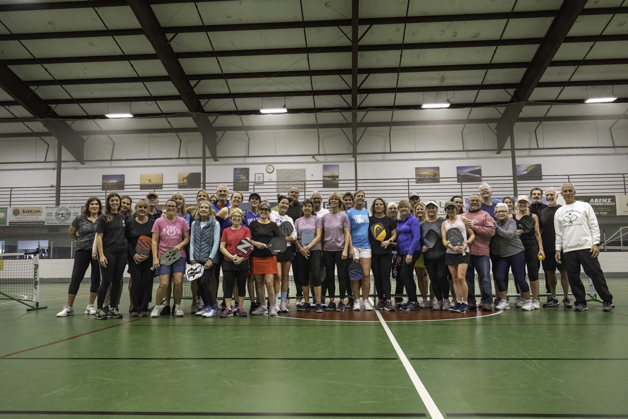 Nearly 100 people participated in the second annual Heart of the Hamptons Pickleball Tournament at SYS on Sunday.    MARIANNE BARNETT