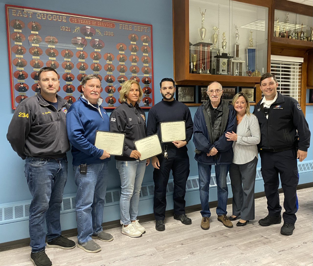 East Quogue Fire Department EMS Recognized for Saving Patient 27 East