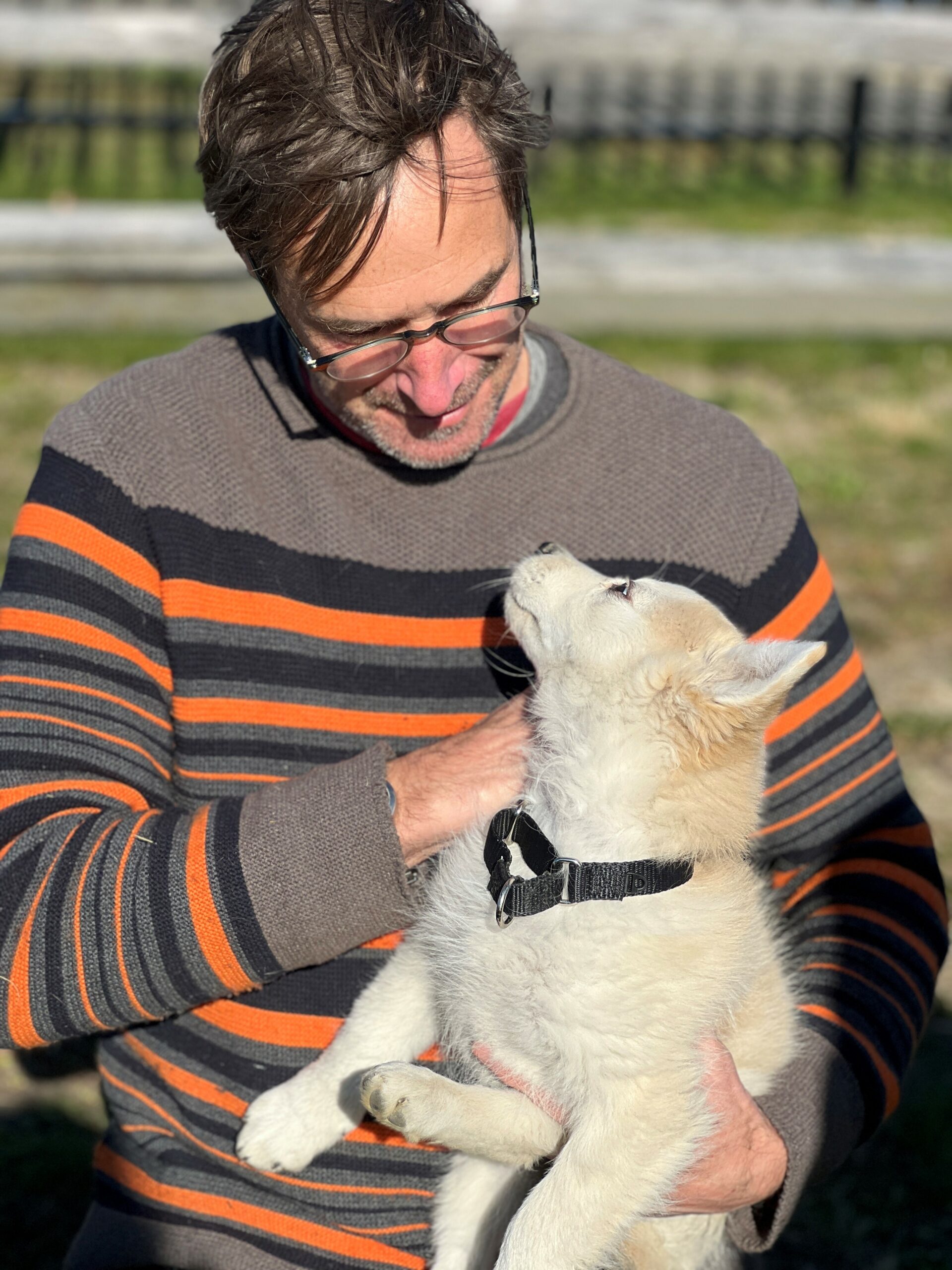 Dr. George Dempsey and Biscochito. COURTESY ANIMAL RESCUE FUND OF THE HAMPTONS