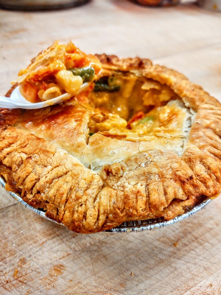 The Eccentric Bagel on Shelter Island is now offering pot pies to bake at home. AMY WEINSTEIN