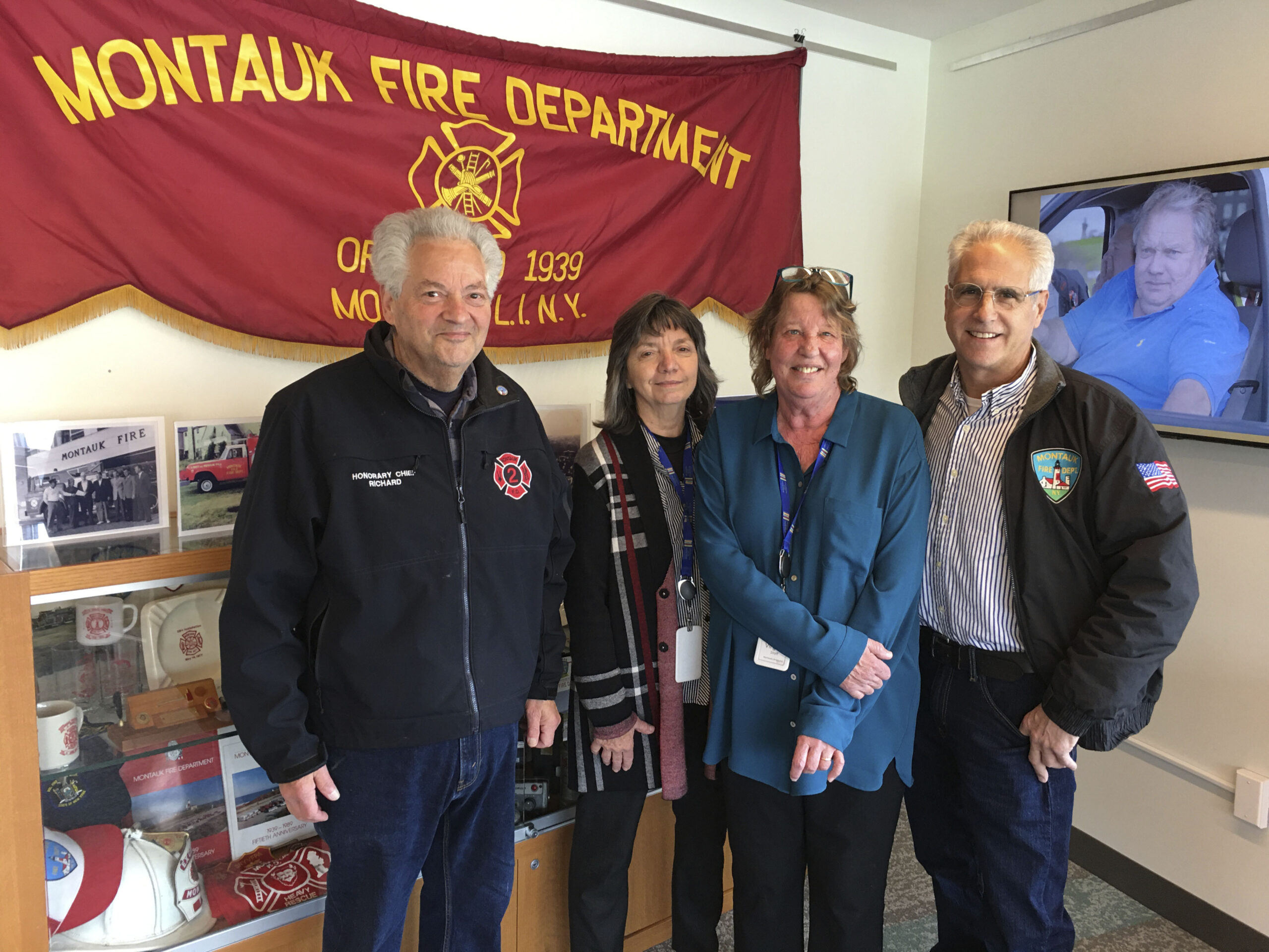 The Montauk Library is currently exhibiting an historic display honoring the men and women of the Montauk Fire Department.  Many of the photos and exhibits were lent to the library by Ex-Chief Tom Grenci (the Department Historian), and Honorary Chief Richard Lewin, professional photographer and friend to the MFD for many years. Thank you also to Joan Lycke and Dick White for their contributions, and to Montauk Library’s Virginia Garrison and Kathleen Ernst for creating the presentation which will be on view at least through January 2023.   RICHARD LEWIN