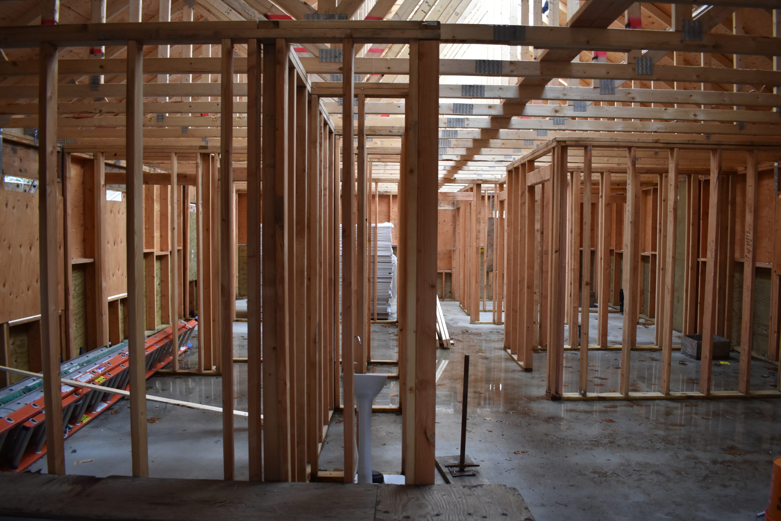 Inside the Habitat for Humanity house under construction in Riverside. BRENDAN J. O'REILLY