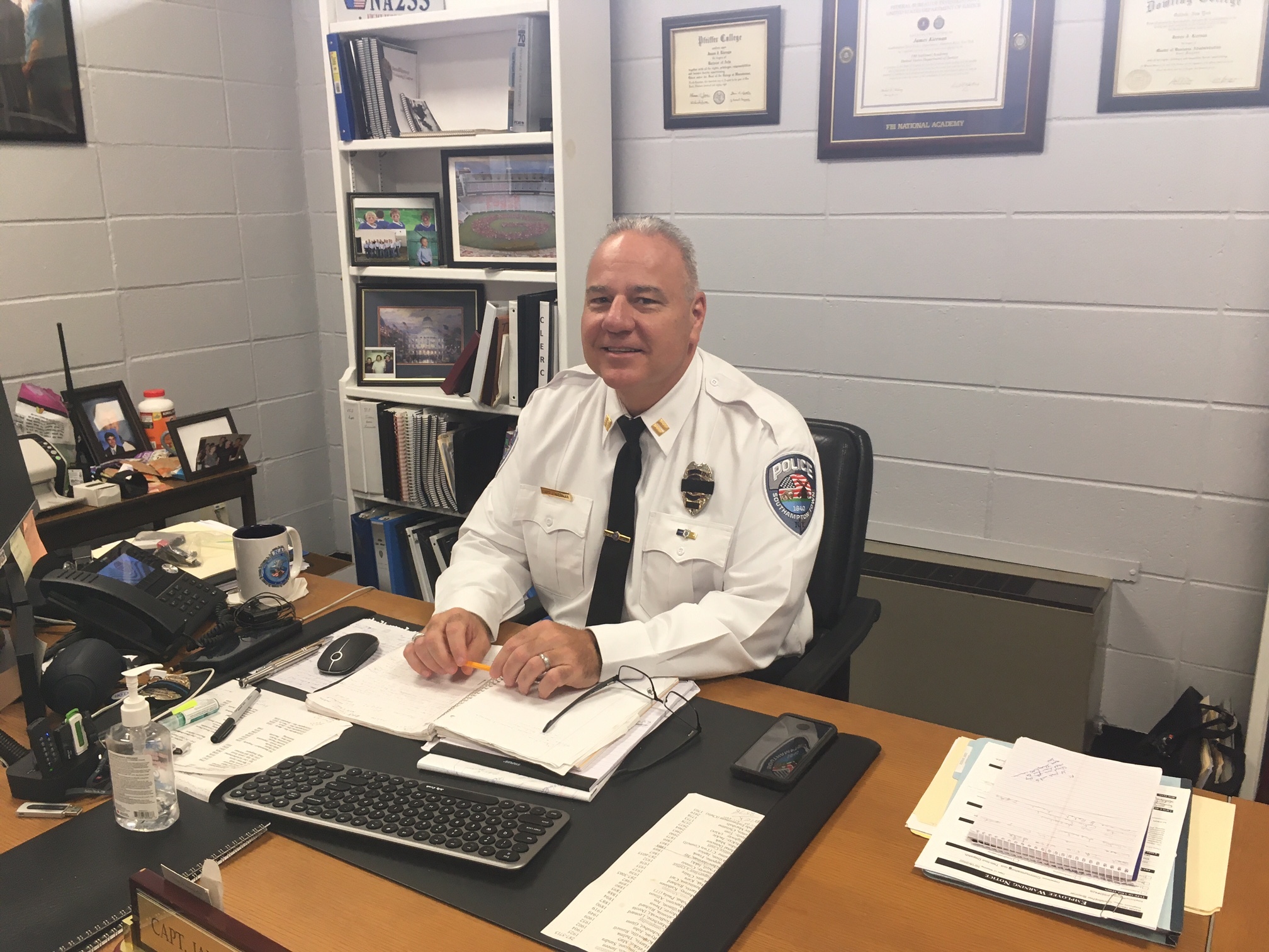James Kiernan has been named Chief of the Southampton Town Police.     KITTY MERRILL