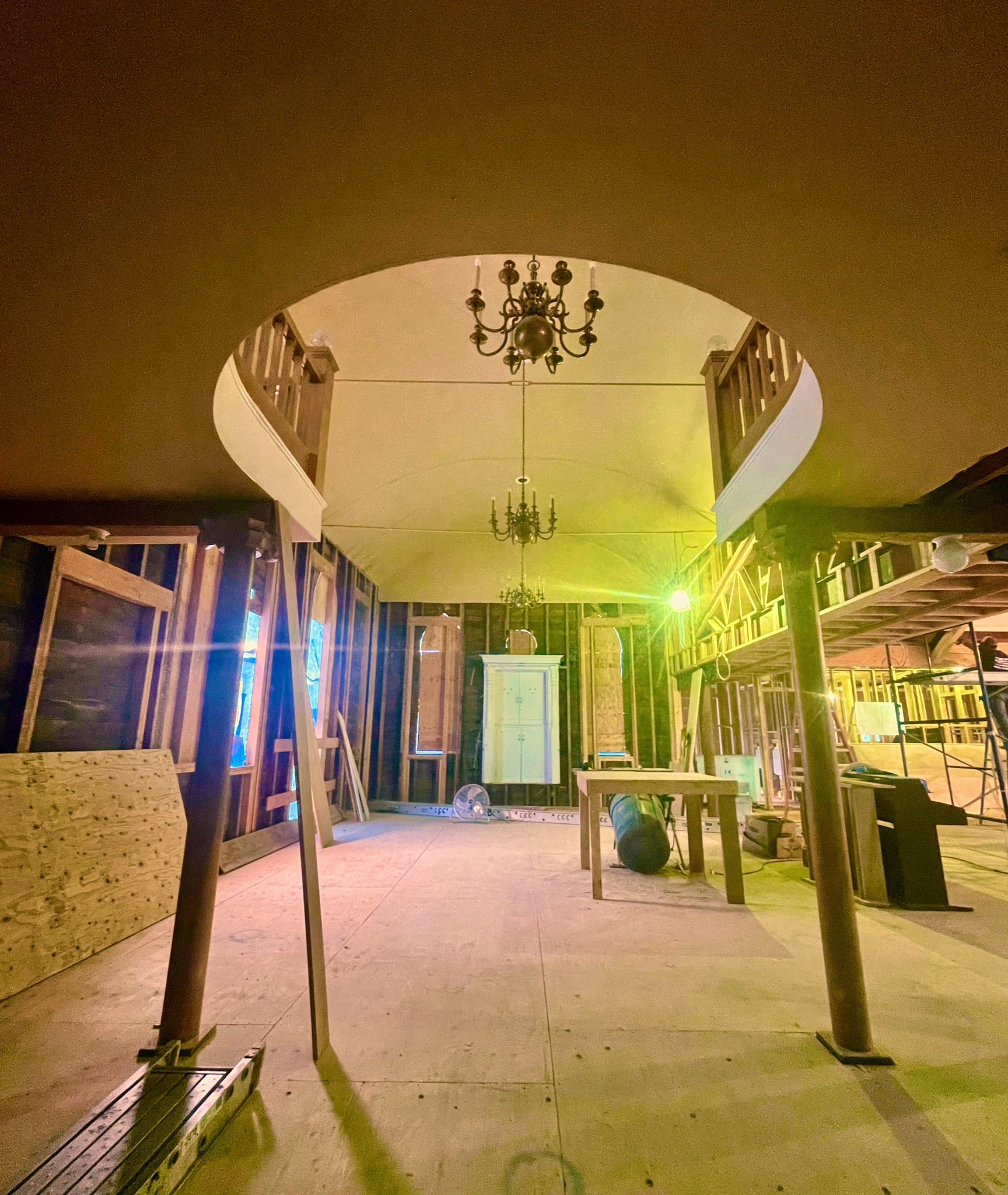 Interior work progresses at Temple Adas Israel. RIVALYN ZWEIG PHOTOS