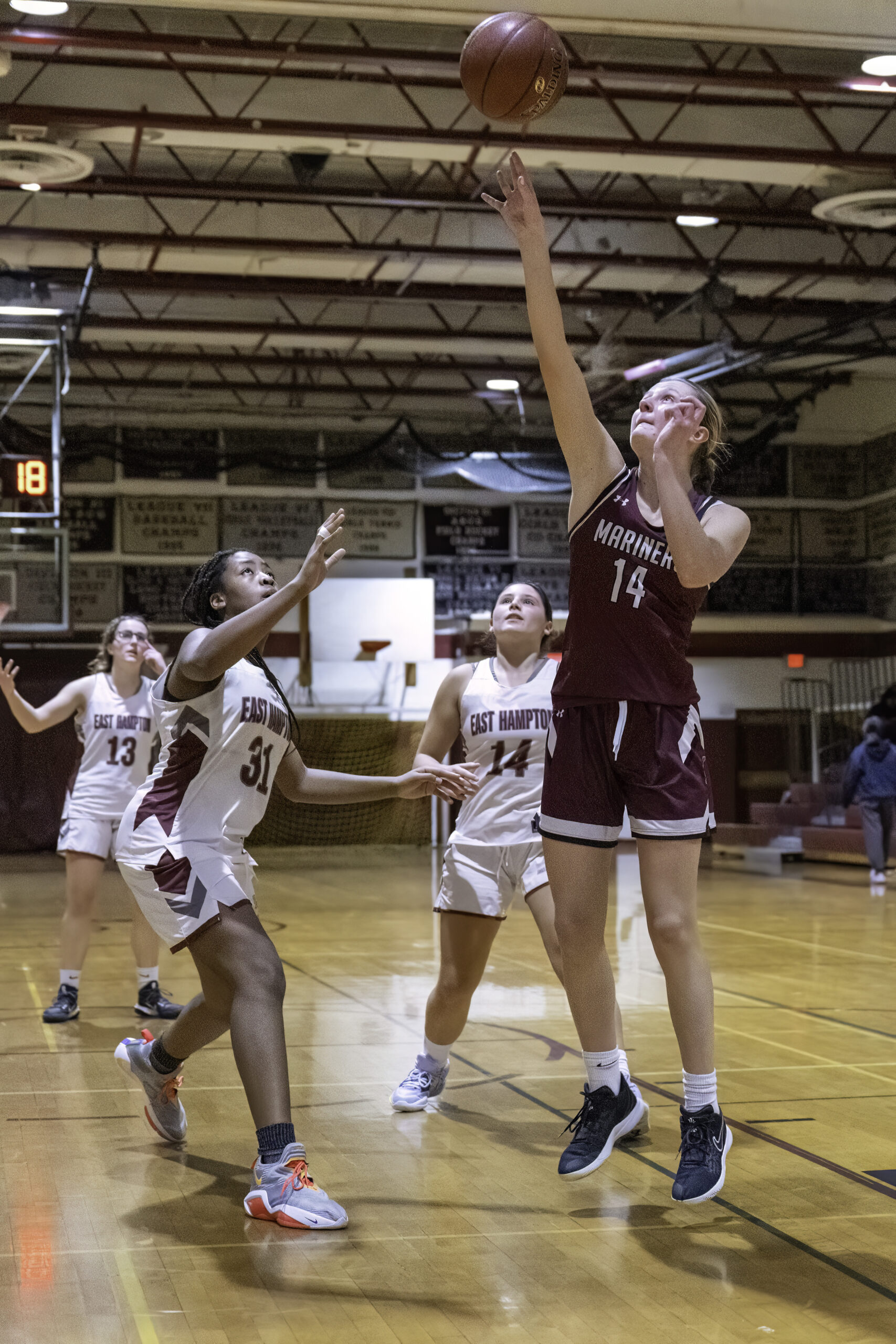 Southampton senior Juliette Archer puts up a shot.  MARIANNE BARNETT