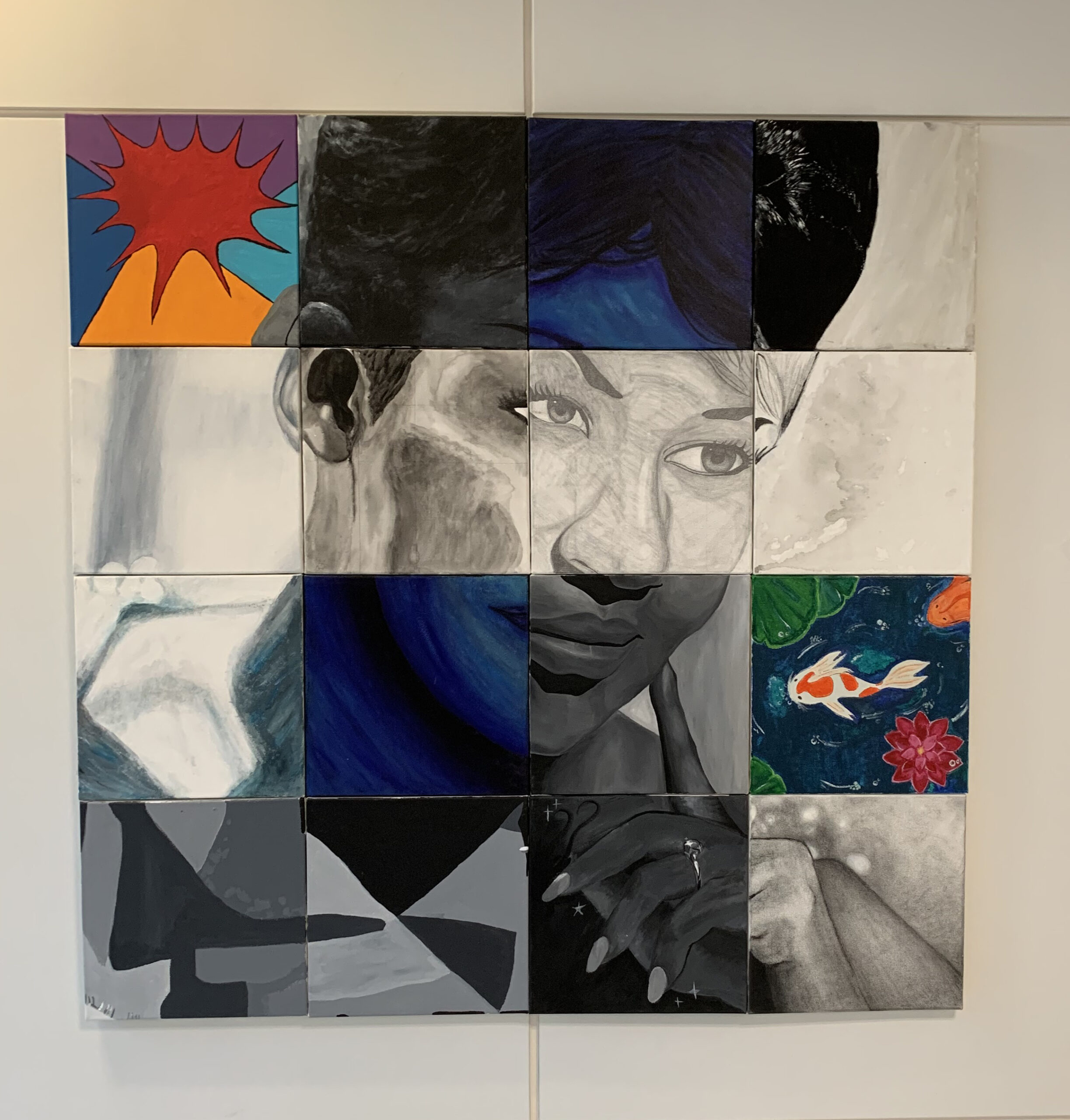 A collaborative portrait created by students at Riverhead High School. COURTESY EAST END ARTS COUNCIL
