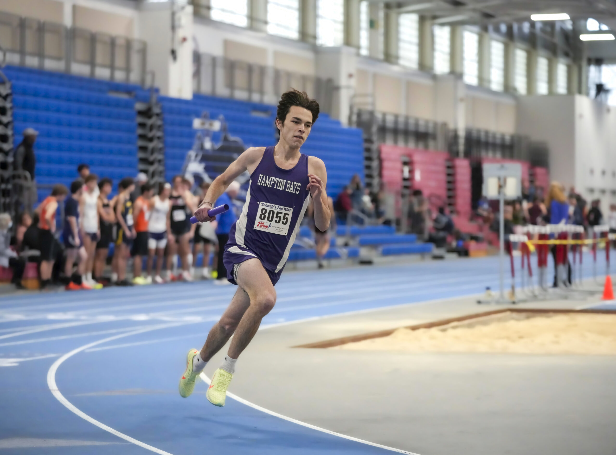 Liam Sutton of Hampton Bays competing in one of the relays.  RON ESPOSITO