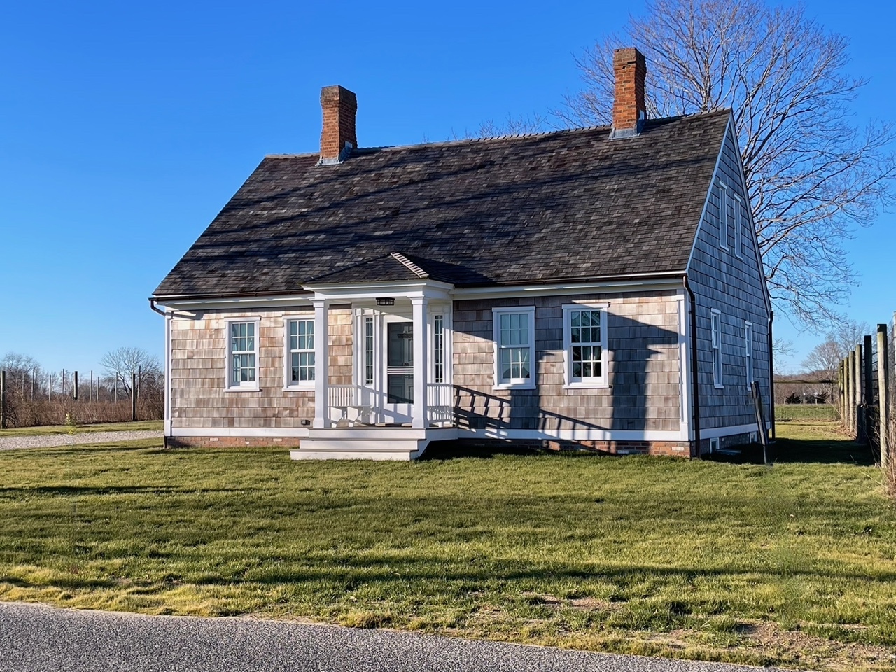 The 1747 Lt. Moses Case House at Cleo's Corner on Charnews Farm located at Horton’s Lane and Route 48 in Southold.  ANNE SURCHIN