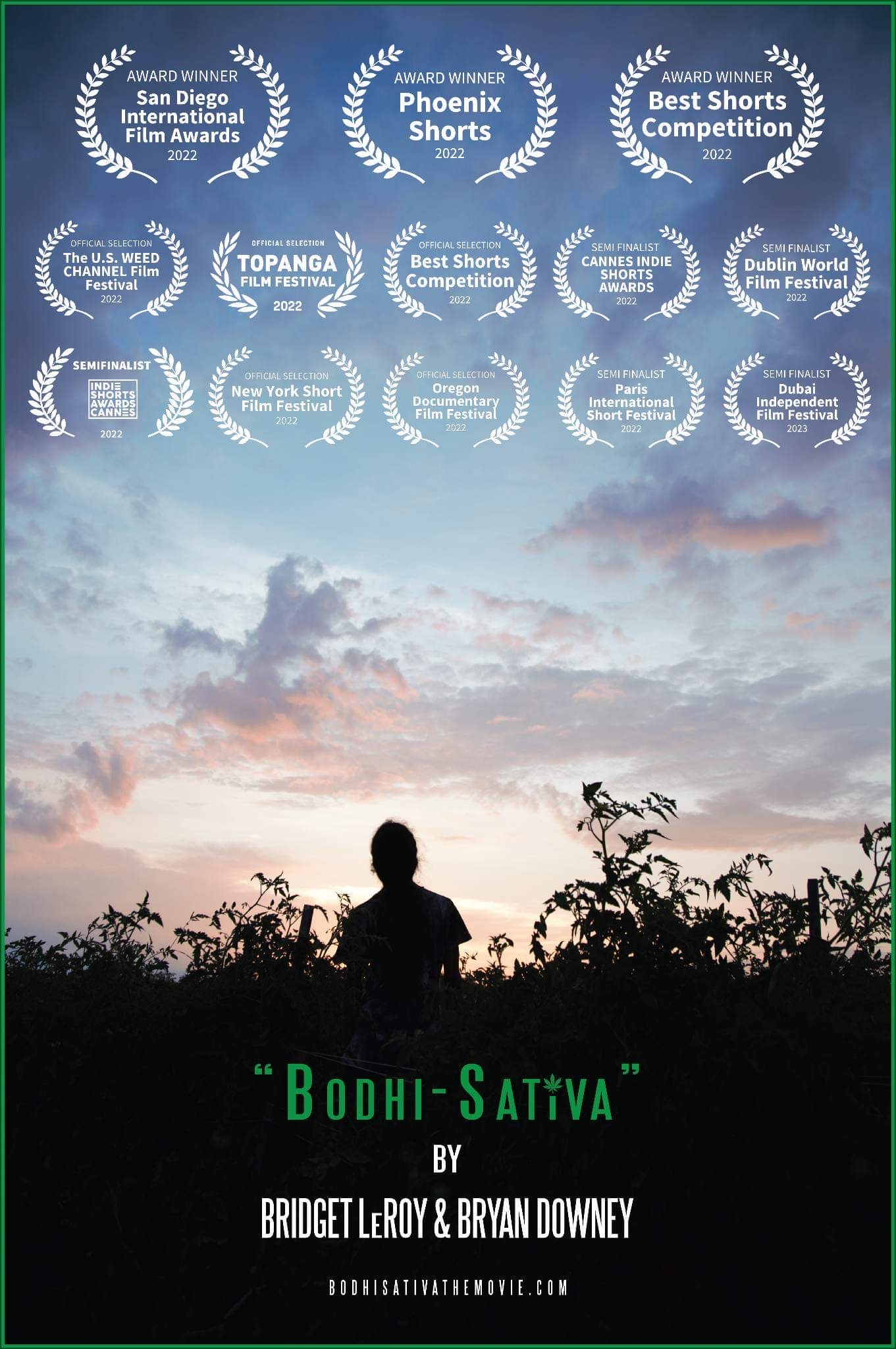 The poster for  “Bodhi-Sativa,” a short film directed by Bridget LeRoy and co-produced by Bryan Downey.