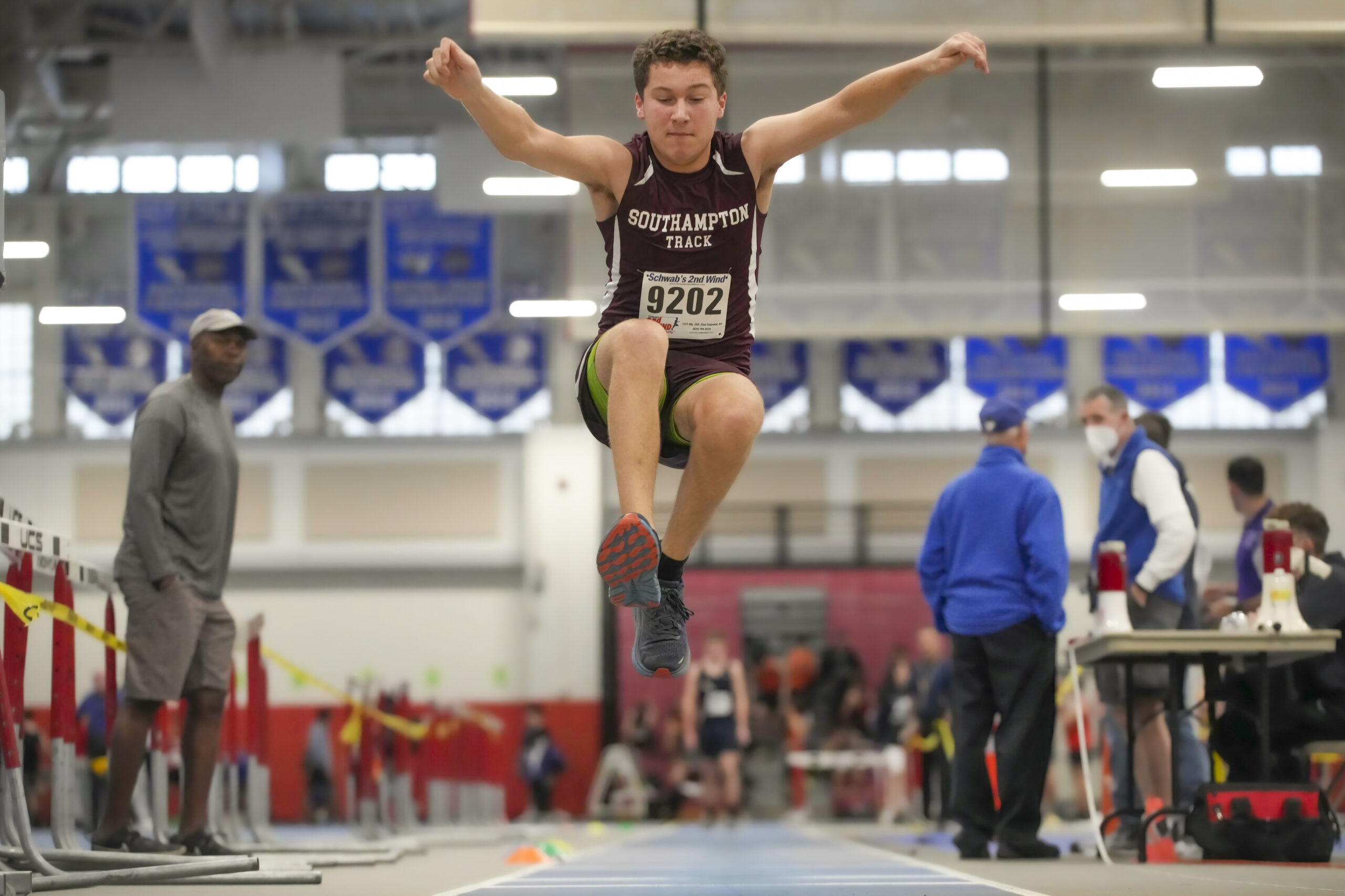 Southampton's Dylan Glanz competed in both the long and triple jumps.  RON ESPOSITO