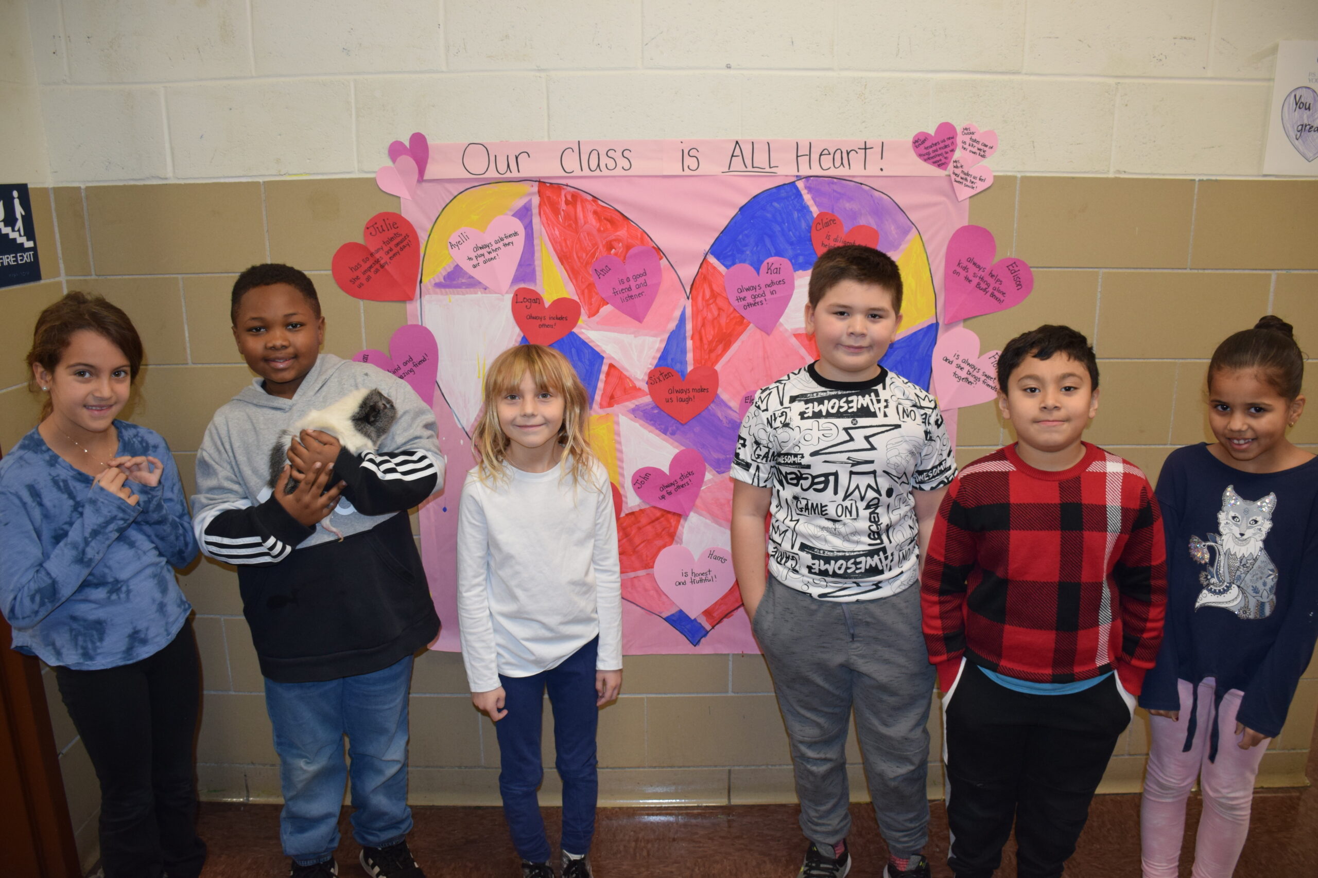 As part of a social and emotional lesson, Southampton Elementary School second grade students in Pam Knuppel and Marissa Dublar’s class recently spent time sharing positive messages about each other. The students’ thoughtful reflections were written on paper hearts that are displayed outside their classroom. COURTESY SOUTHAMPTON SCHOOL DISTRICT