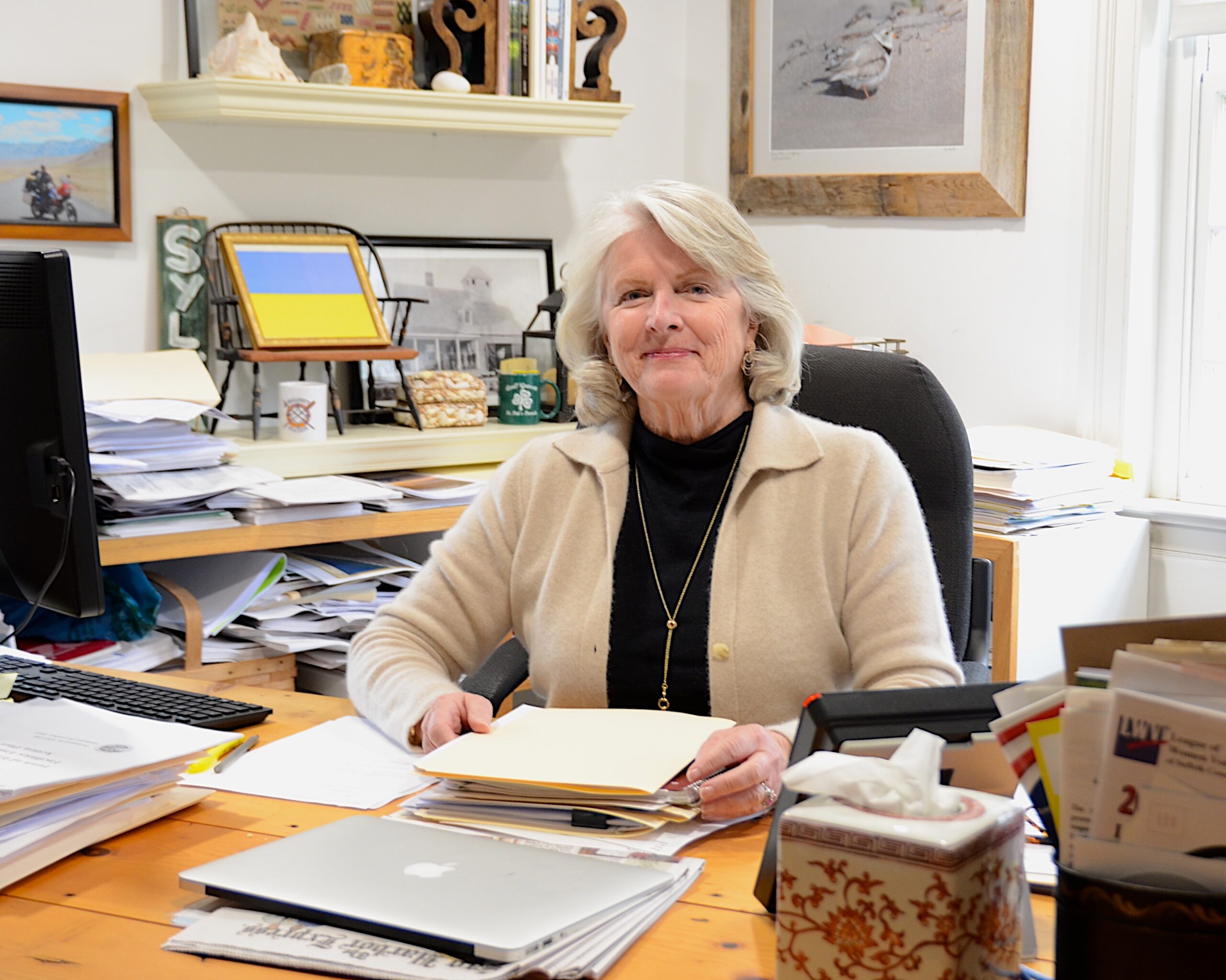 Councilwoman Sylvia Overby in her office at East Hampton Town Hall.
Kyril Bromley