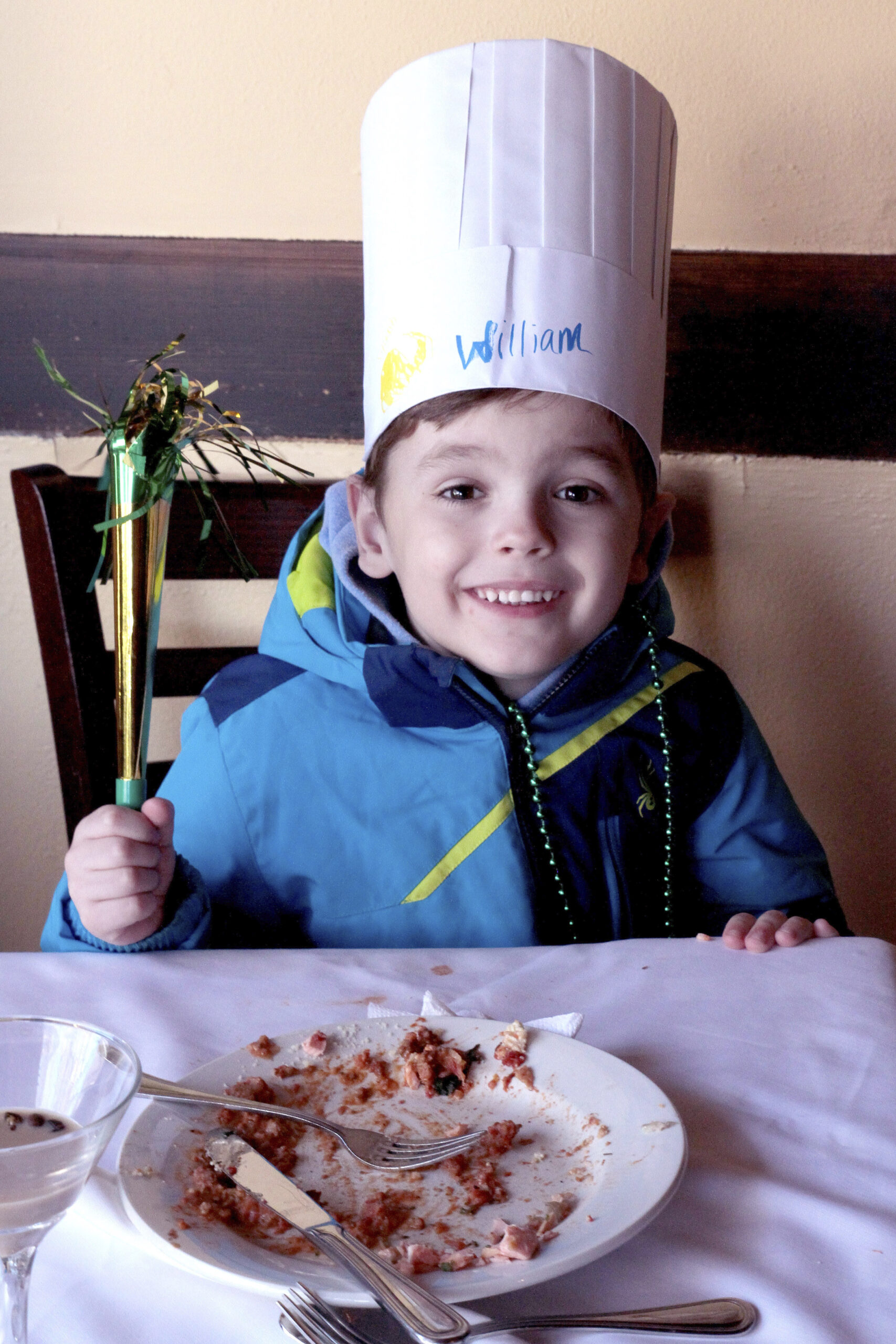 Young Willem Golembiewski during the Culinary Stroll hosted by the Sag harbor Hysterical society on Saturday afternoon.  TOM KOCHIE