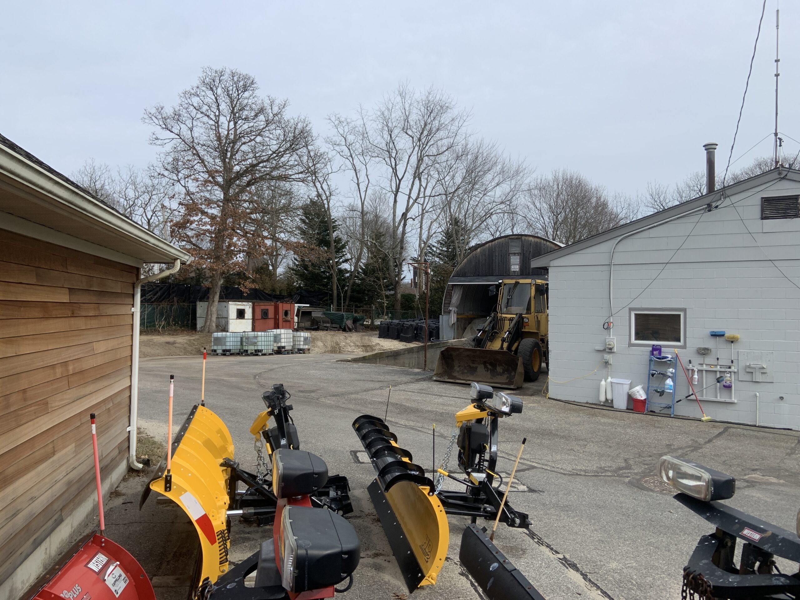 Additional affordable apartments could be constructed on the site of the Sag Harbor Village Department of Public Works garage on Columbia Street. STEPHEN J. KOTZ