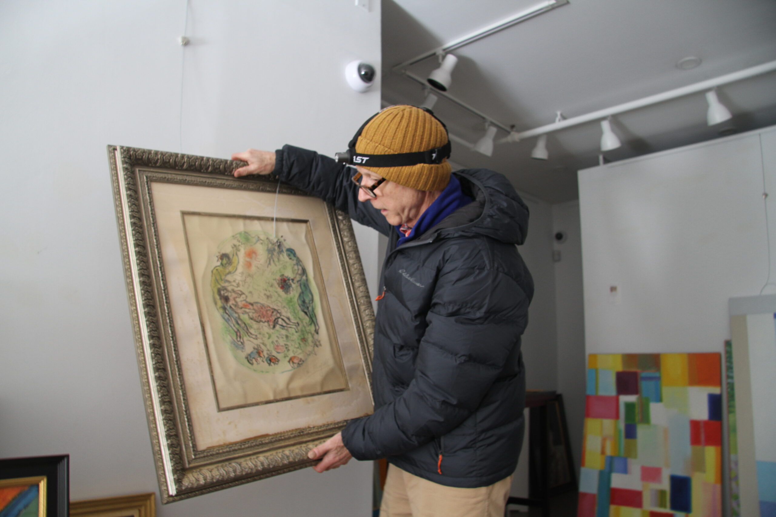 Among the paintings damaged or effectively destroyed in the flood was a watercolor by Marc Chagall.
Michael Wright