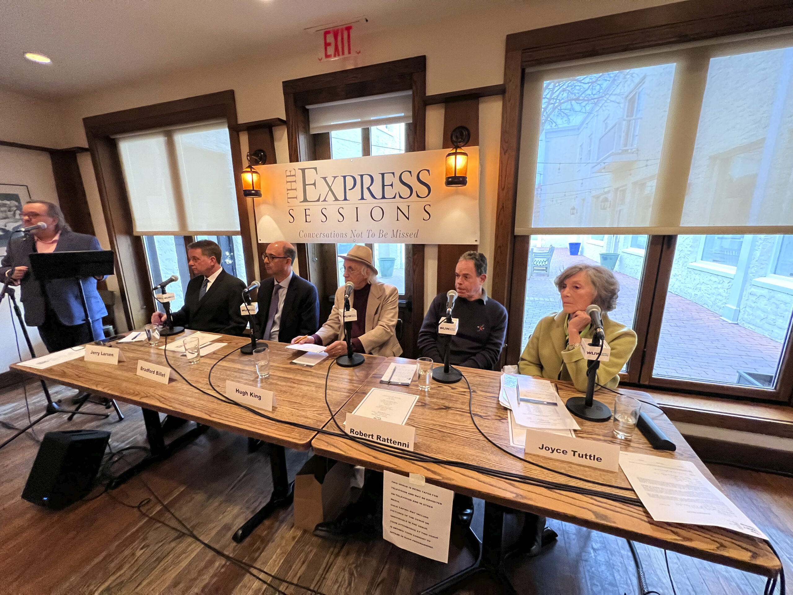 The panel at the Express Session at Rowdy Hall in East Hampton on February 9.  DANA SHAW
