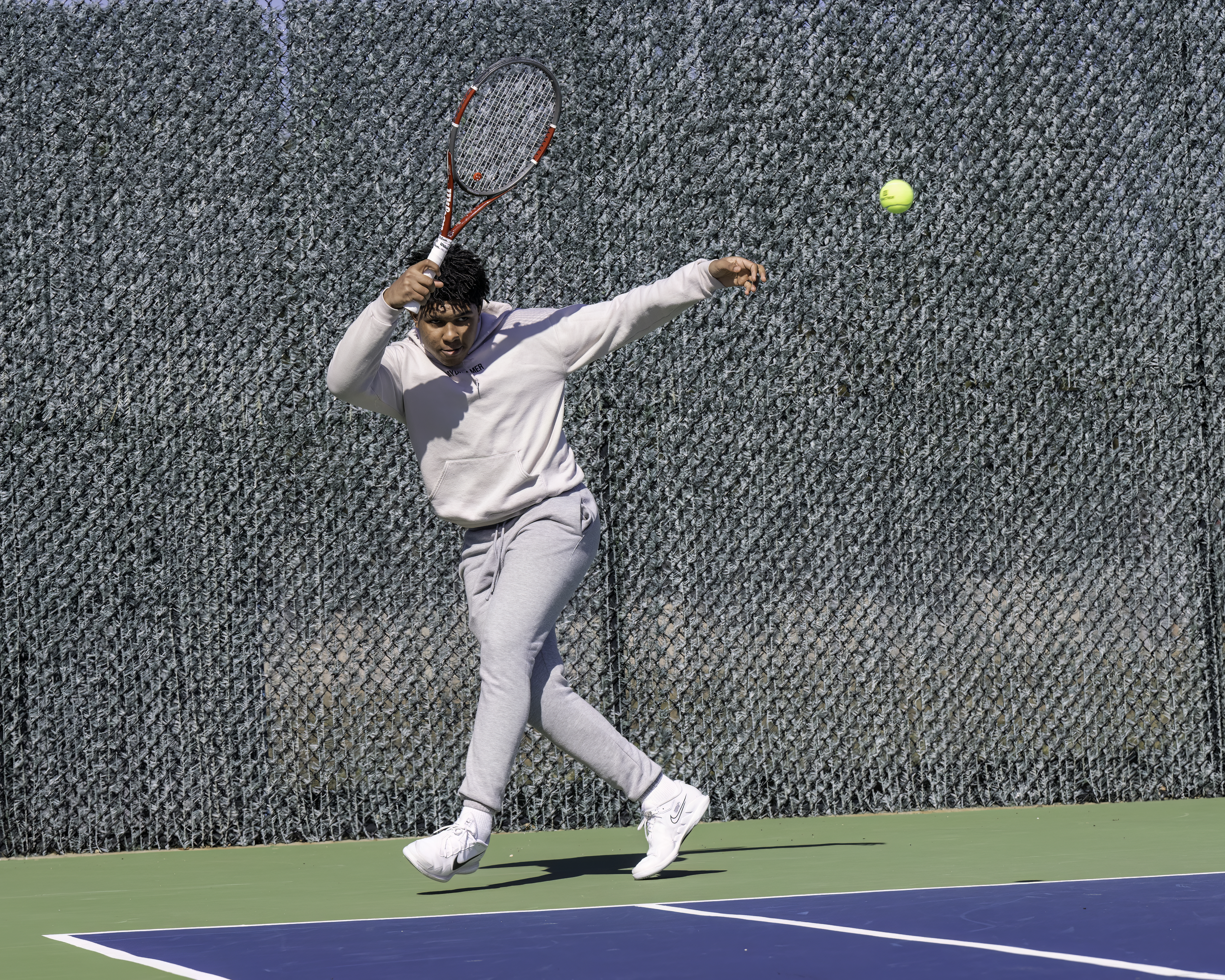 East Hampton junior Miguel Garcia, along with classmate Cameron Mitchell, ended up third in the Division IV doubles tournament last season. MARIANNE BARNETT