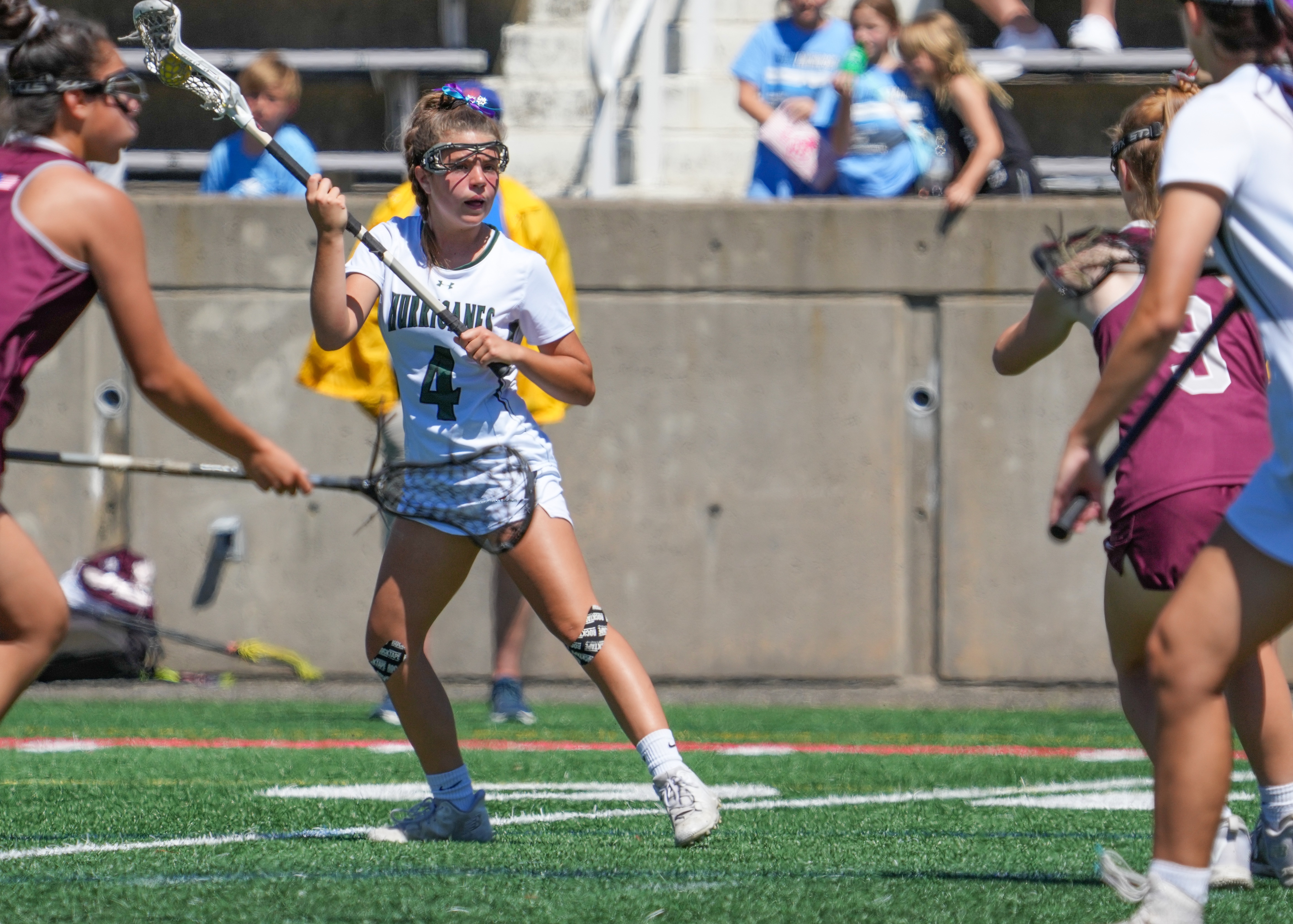 Sophomore attack Brie Provenzano looks to make a play during last year's Class B Long Island championship win. RON ESPOSITO