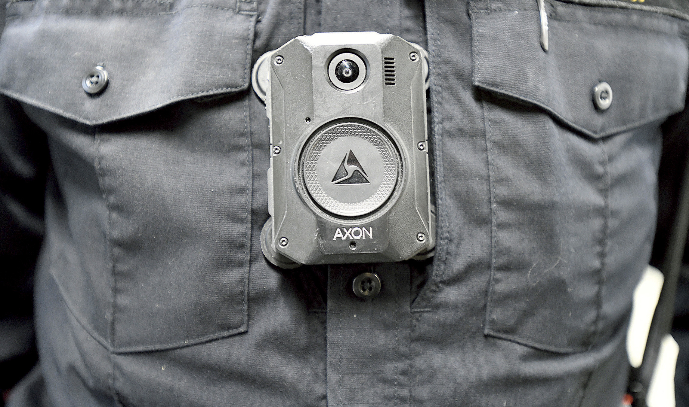 East Hampton Town police department will purchase body cameras for its officers, with the assistance of a $120,000 state grant. The department hopes to have officers wearing cameras, like the one this Westhampton Beach Police Department officer is wearing, on its own officers sometime this fall.