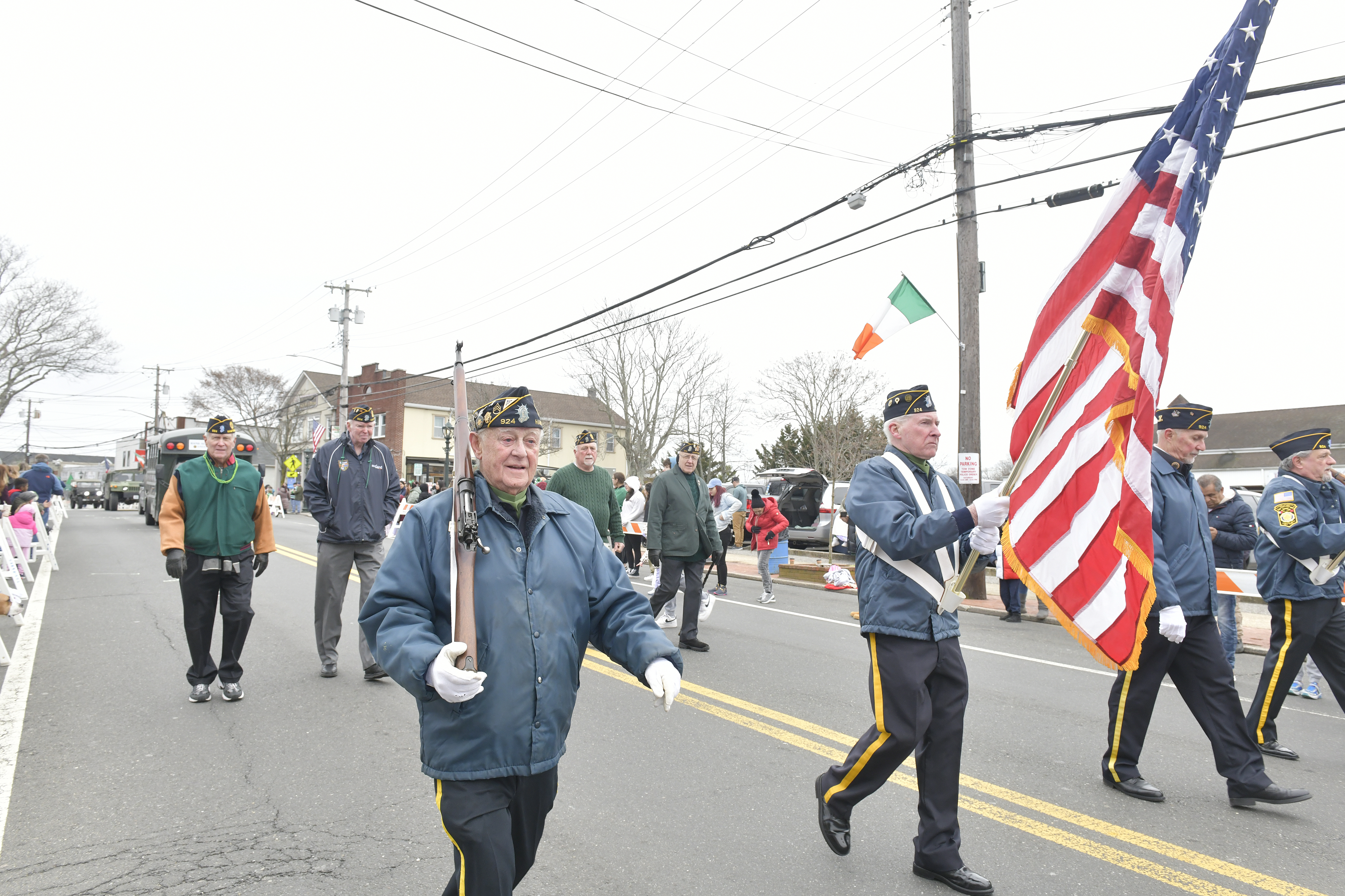 The Hampton Bays American Legion during the Hampton Bays St. Patrick's Day parade on Saturday.