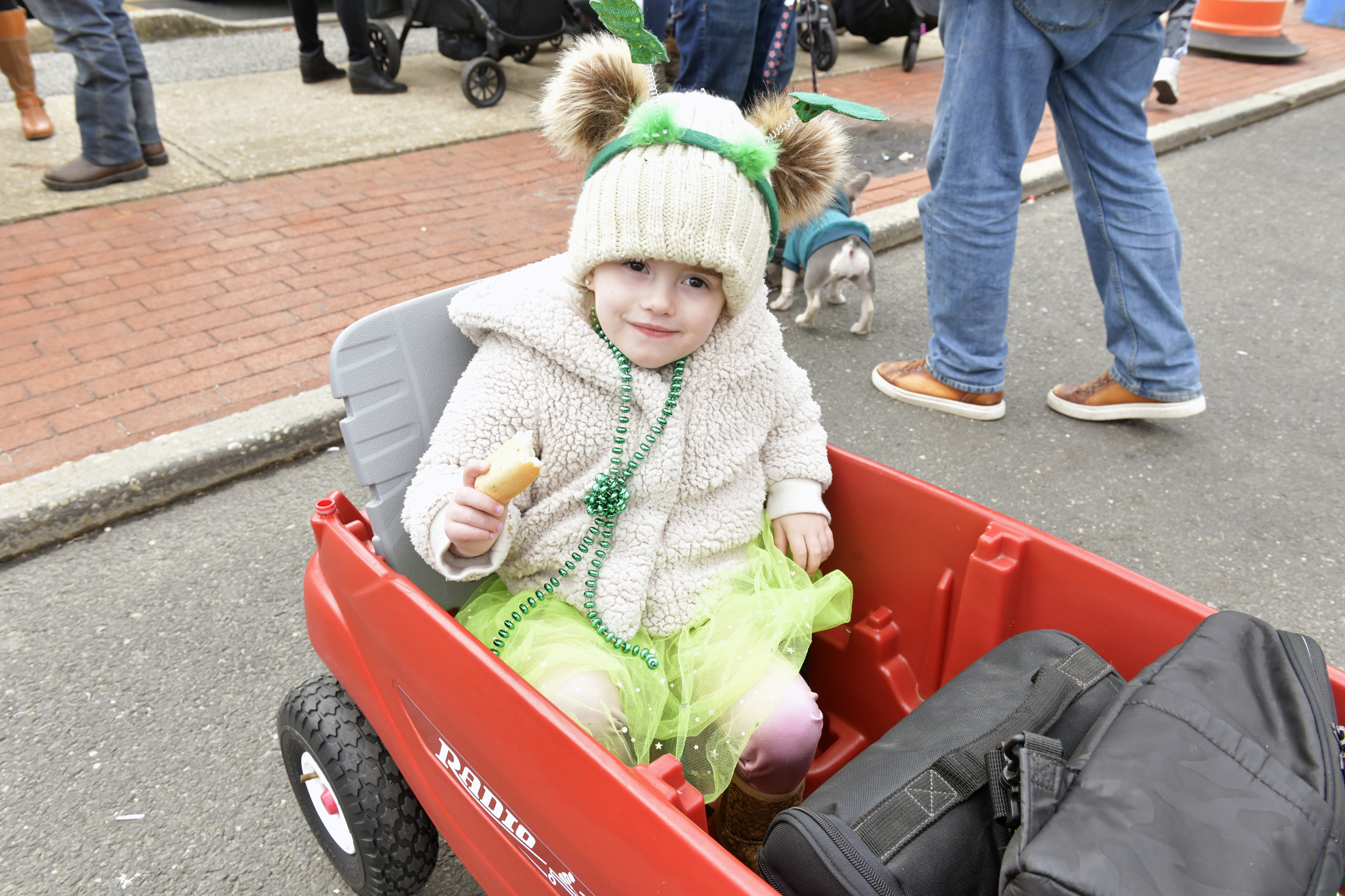 Sofia Asta, 2,  at the Hampton Bays St. Patrick's Day parade.