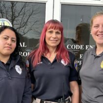 Code enforcement officer Eva Aquino, animal control  supervisor Cathy Antos, and fire marshal Courtney Idtensohn.   KITTY MERRILL