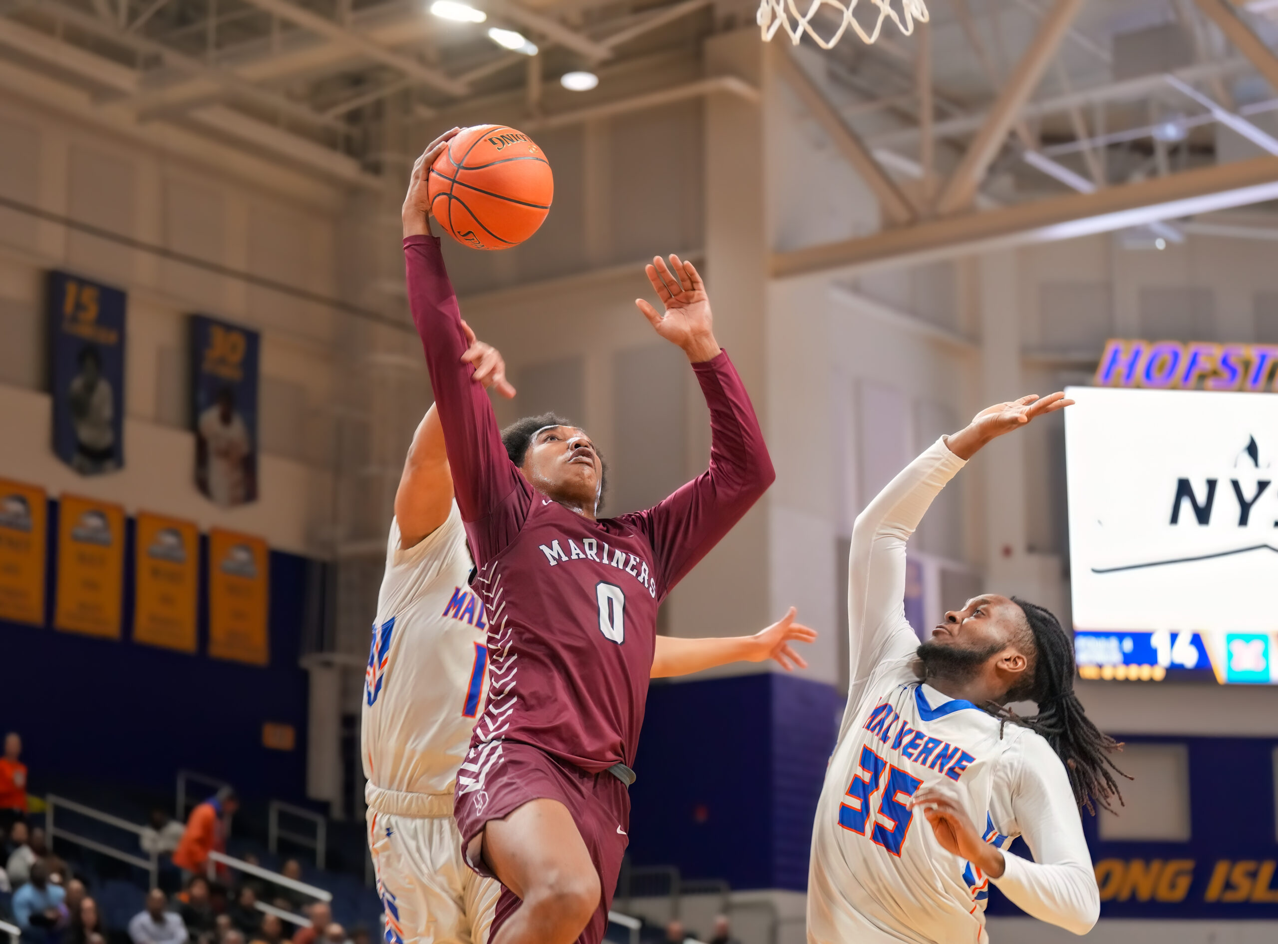 Naevon Williams very much kept his Mariners in the game in the first half with teammate Derek Reed missing most of the second quarter due to foul trouble. Williams scored 10 of 16 points in the first half, six of which came in the second quarter.  RON ESPOSITO