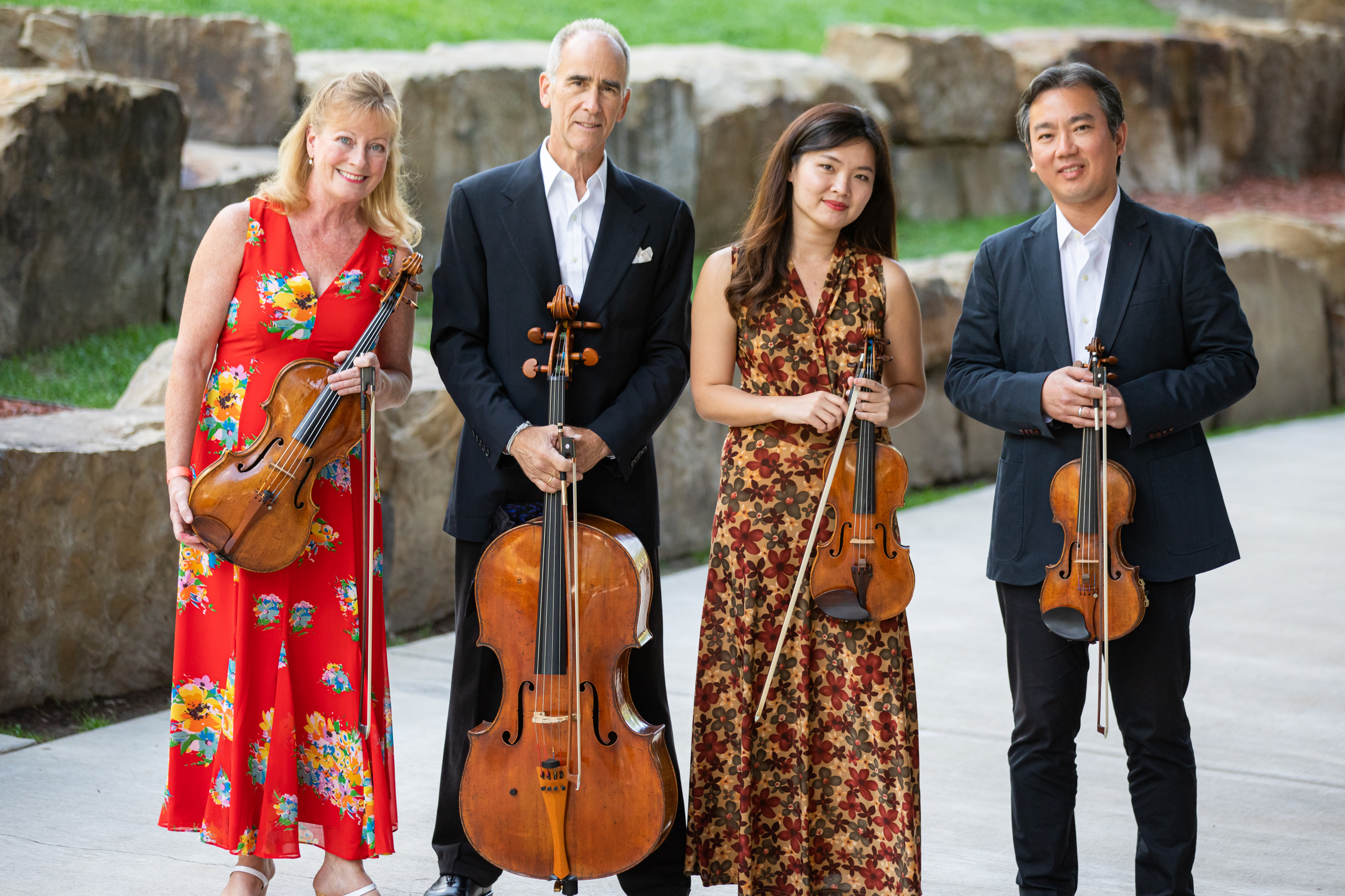 The New York Philharmonic String Quartet, comprising four principal members of the orchestra, perform in Bridgehampton on April 1. ZACH MAHONE