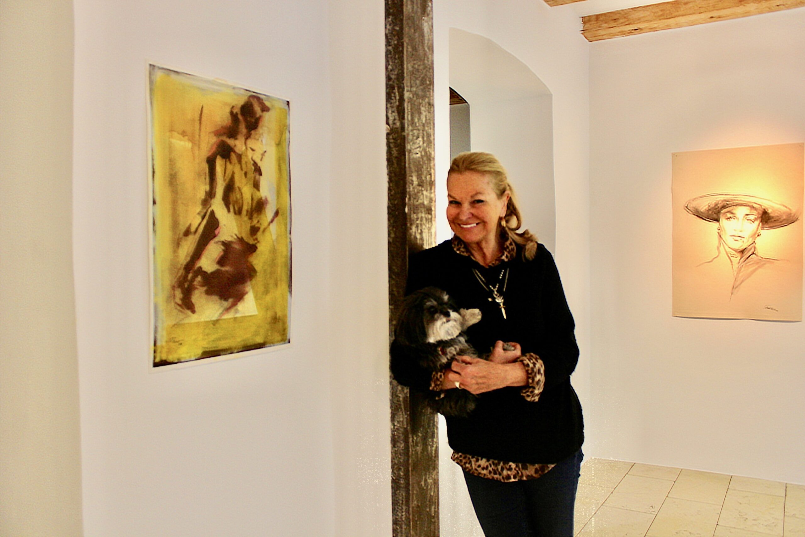 Artist Sabina Streeter at a recent exhibition of her work in Germany. COURTESY THE ARTIST