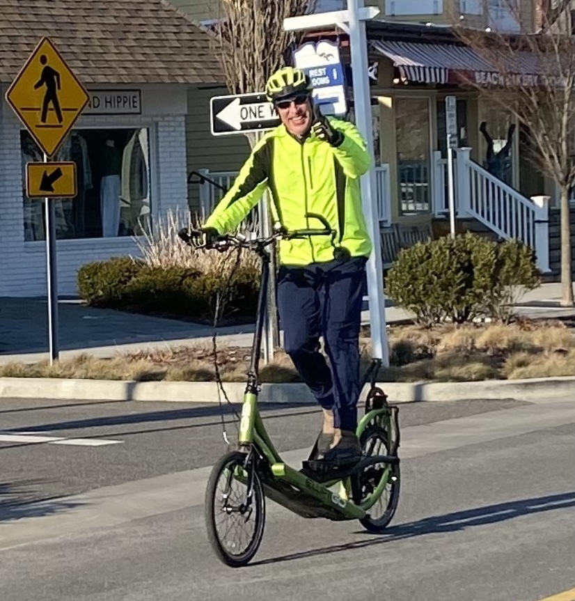 Clint Greenbaum of Westhampton Beach recently surpassed riding 40,000 miles on the North and South fork on his ElliptiGo. So far, he's been out 2, 200 rides, averaging 18.19 mph.
