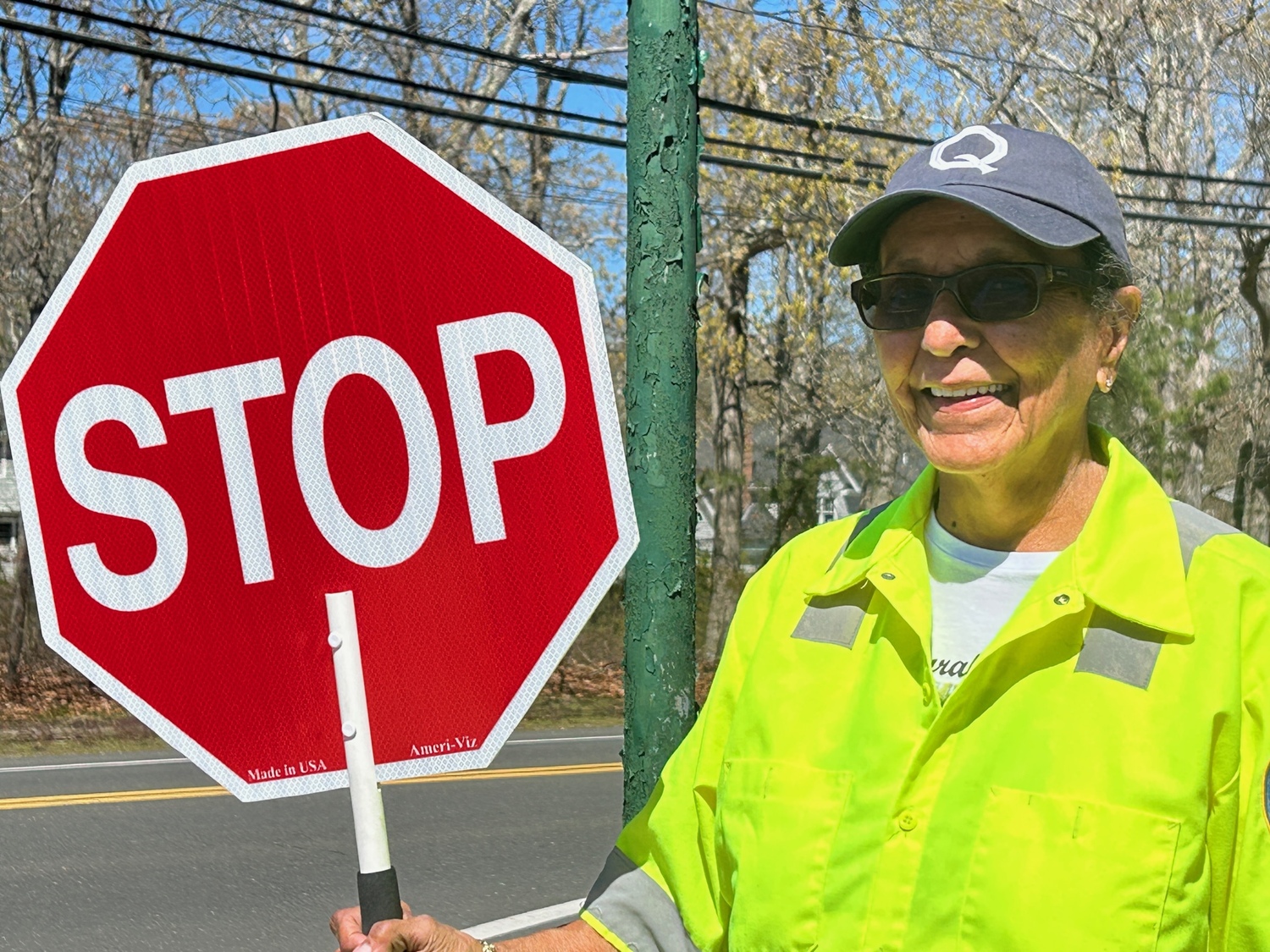 Earlier this month, Alfrieda Robinson retired from her crossing guard post.  She shepherded Quogue School kids across Montauk Highway for 38 years.    KITTY MERRILL