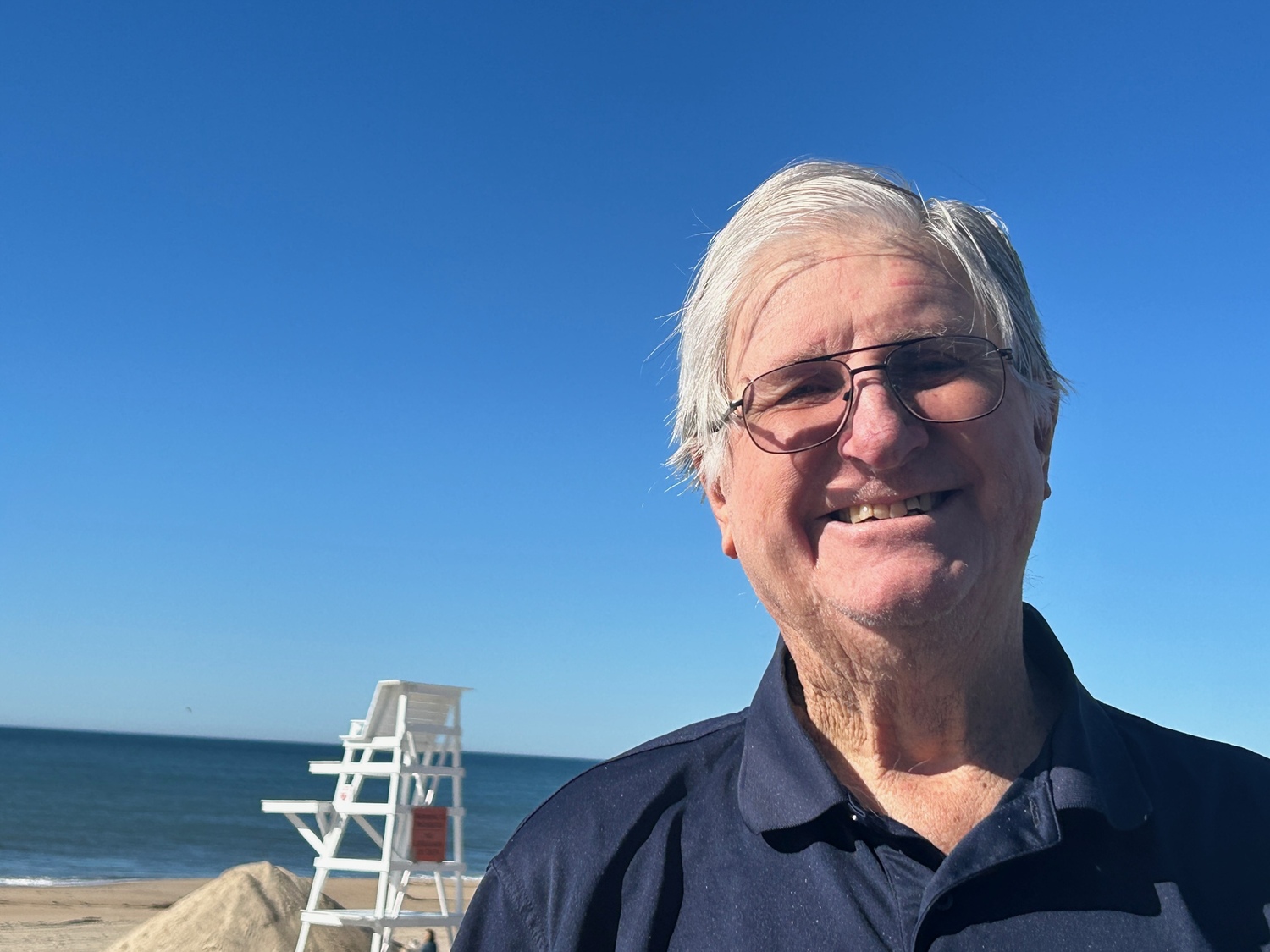 John Ryan, Sr.  at Main Beach, East Hampton.    KITTY MERRILL