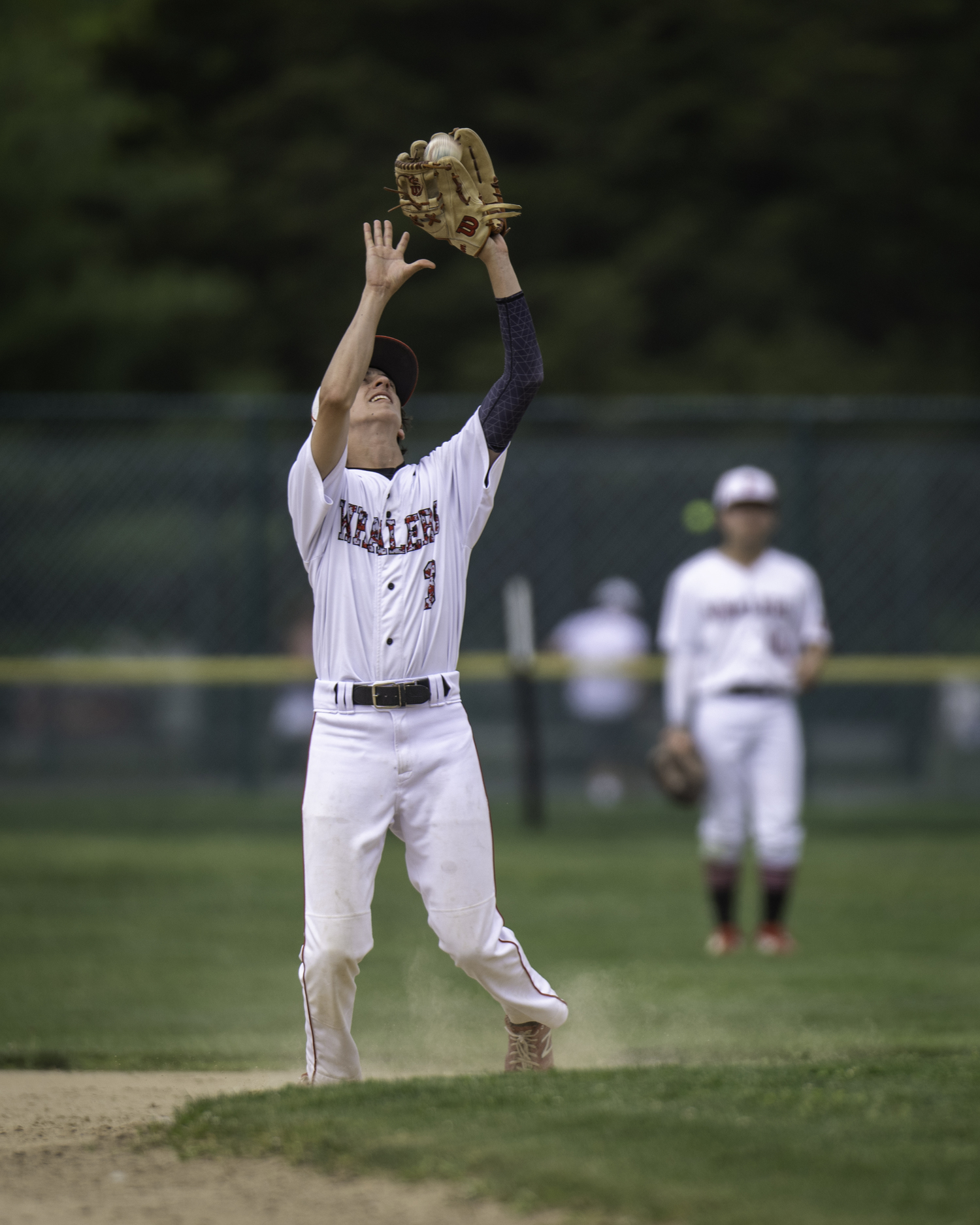 Pierson second baseman Justin Gardner catches a pop up in the infield.    MARIANNE BARNETT