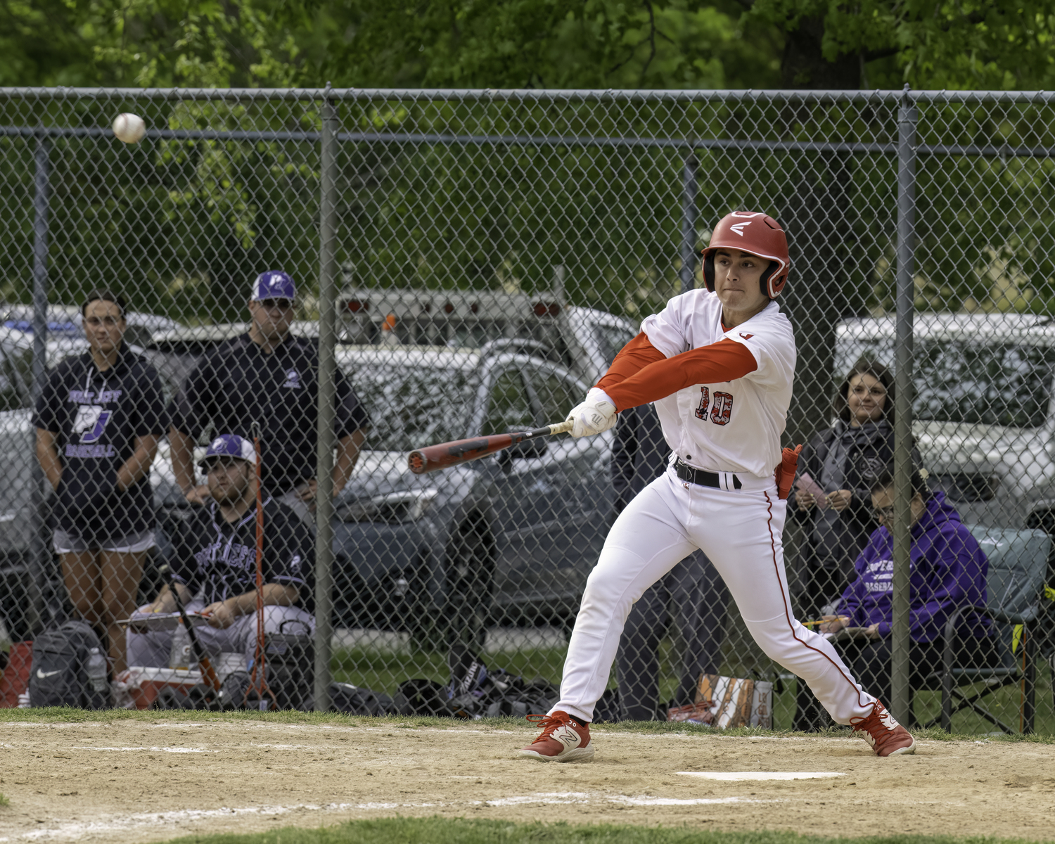 Pierson's Max Krotman lines a pitch into left field for a base hit.   MARIANNE BARNETT