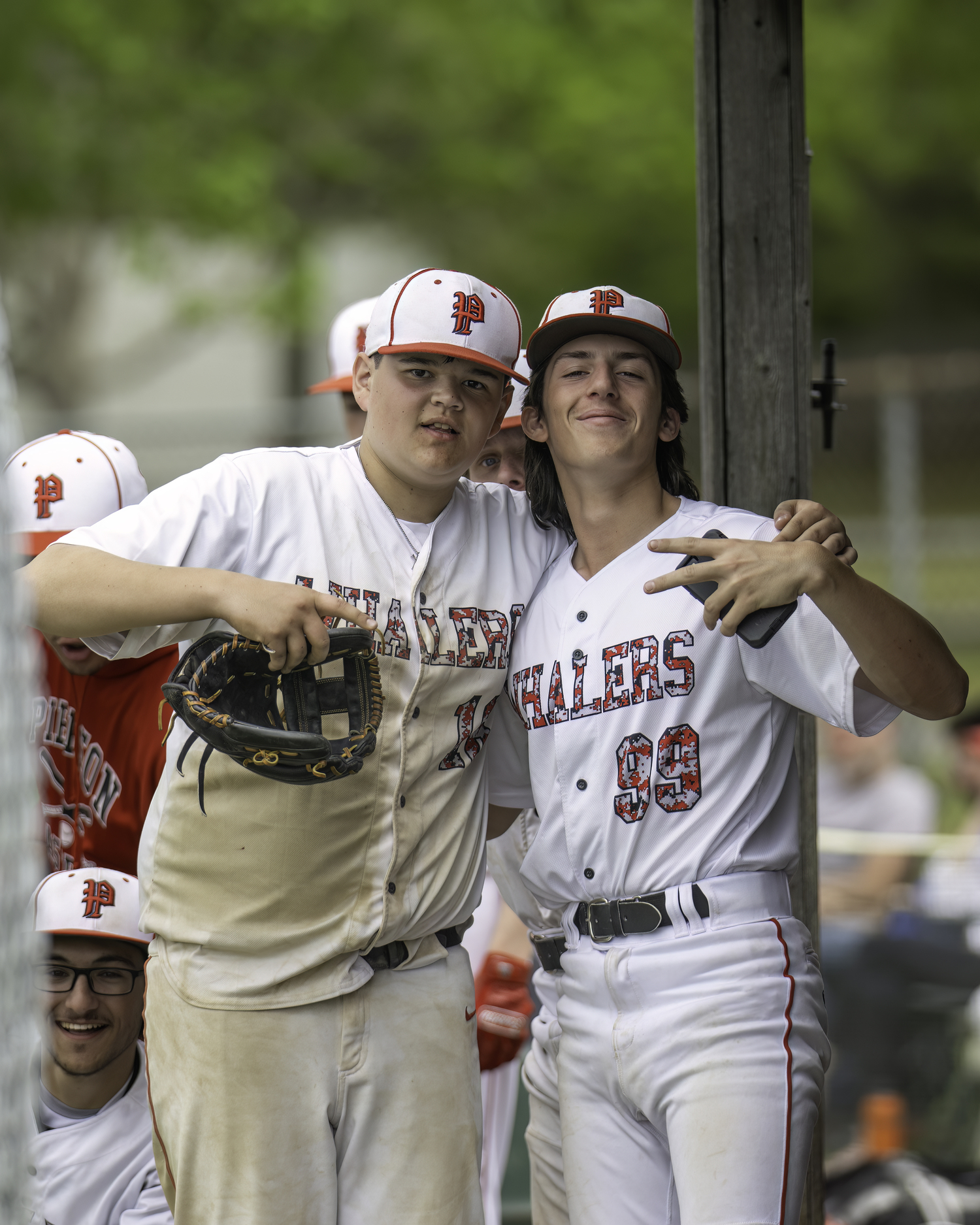 Paul Roesel, left, and Lucas Iulo are all smiles after sweeping Port Jeff.   MARIANNE BARNETT