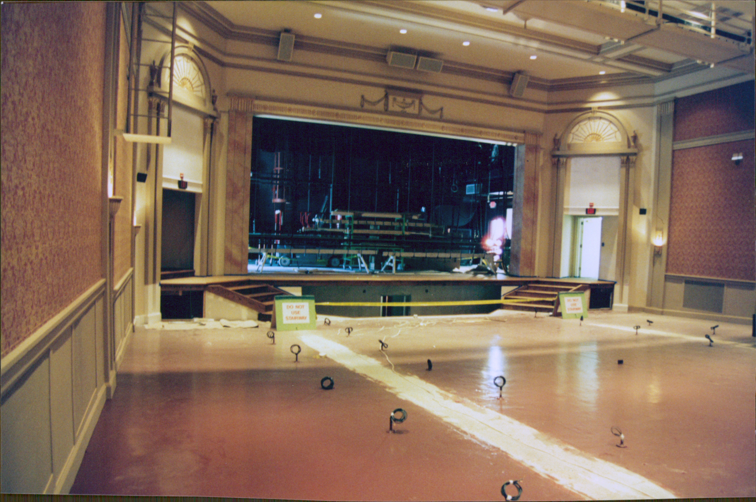 Westhampton Beach Performing Arts Center under construction during the initial rebuild of the theater in 1997. COURTESY WHBPAC
